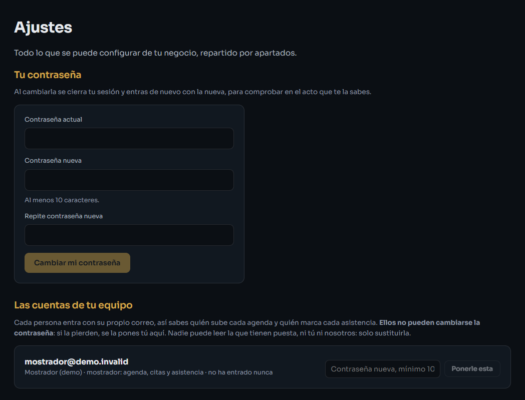 Quién entra: tu contraseña y las cuentas del equipo